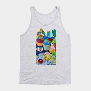 Still life of a Potter's Pots Tank Top